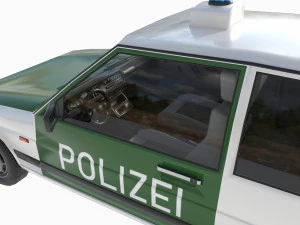 VW Volkswagen golf 2 police in Germany 3D Model