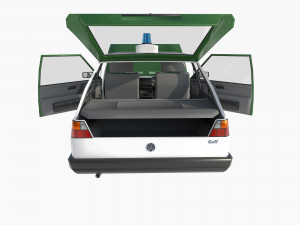 VW Volkswagen golf 2 police in Germany Modèle 3D