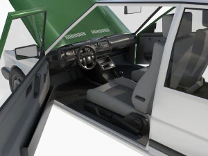 VW Volkswagen golf 2 police in Germany 3D Model