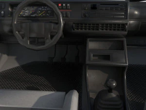 VW Volkswagen golf 2 police in Germany 3D Model