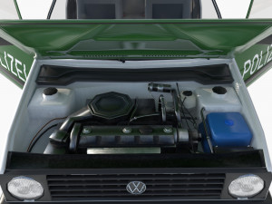 VW Volkswagen golf 2 police in Germany Modèle 3D