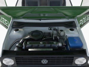 VW Volkswagen golf 2 police in Germany 3D Model