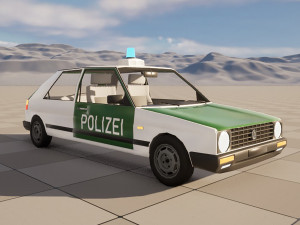 VW Volkswagen golf 2 police in Germany Modèle 3D