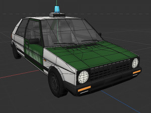 VW Volkswagen golf 2 police in Germany Modèle 3D