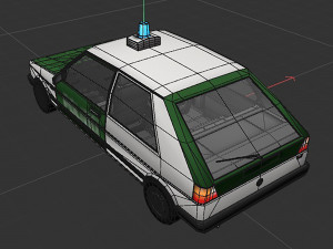 VW Volkswagen golf 2 police in Germany Modèle 3D