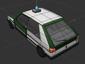 VW Volkswagen golf 2 police in Germany 3D Model