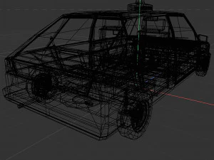 VW Volkswagen golf 2 police in Germany 3D Model