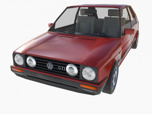 VW Volkswagen golf 2 GTI 3Dモデル