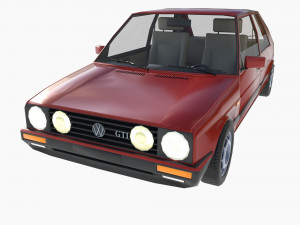 VW Volkswagen golf 2 GTI Model 3D