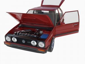 VW Volkswagen golf 2 GTI Model 3D