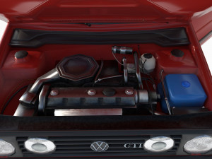 VW Volkswagen golf 2 GTI Model 3D