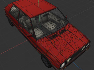 VW Volkswagen golf 2 GTI Model 3D