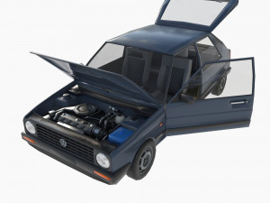 VW Volkswagen golf 2 3D मॉडल