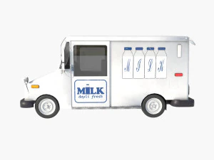 Grumman milk truck 3D Model