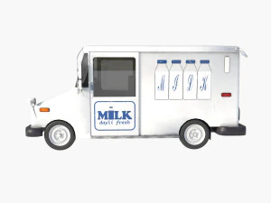 Grumman milk truck 3D Model