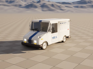 Grumman milk truck Modelo 3D