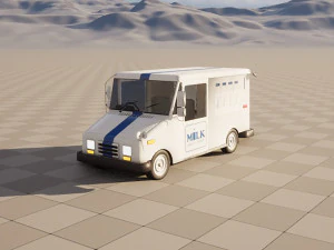 Grumman milk truck 3D Model