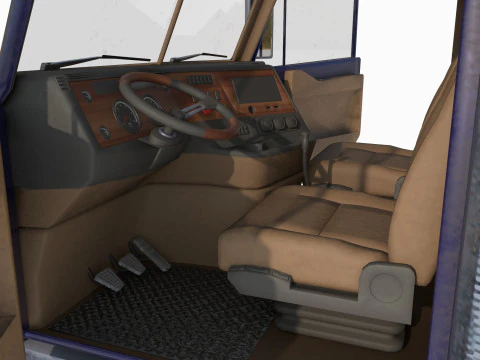 Reightliner coronado with flame paint 3D Model