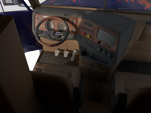 Reightliner coronado with flame paint 3D 模型