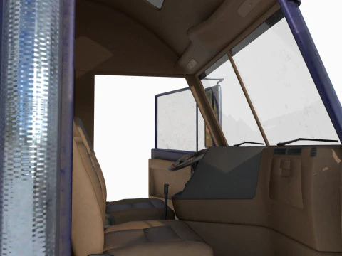 Reightliner coronado with flame paint 3D Model