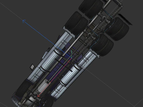Reightliner coronado with flame paint 3D Model