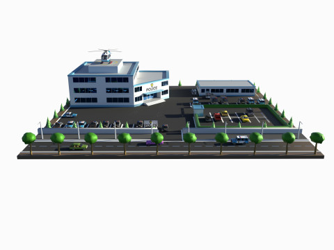 Police station 3D मॉडल