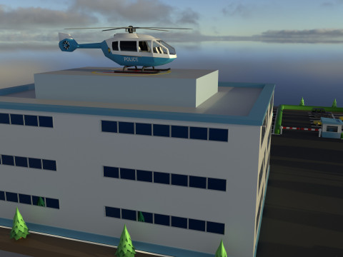 Police station 3D मॉडल