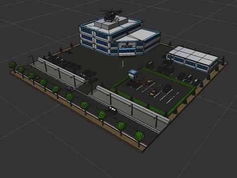 Police station 3D Model