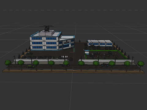 Police station 3D मॉडल