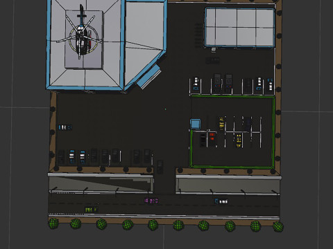 Police station 3D मॉडल