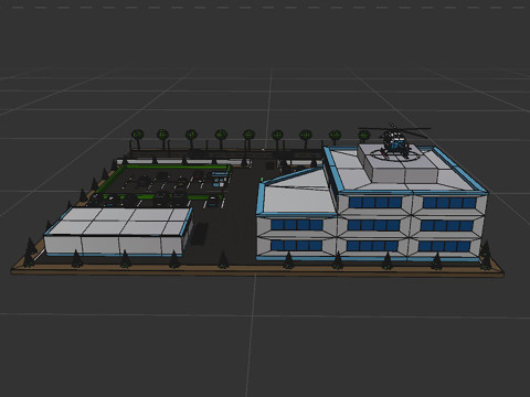 Police station 3D मॉडल