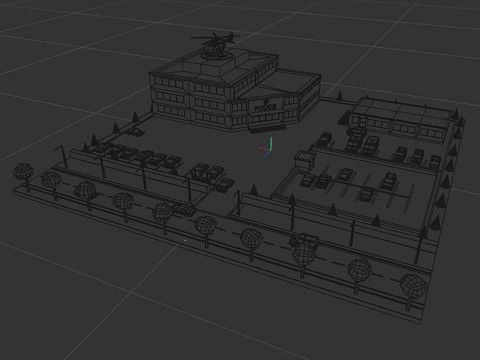 Police station 3D मॉडल