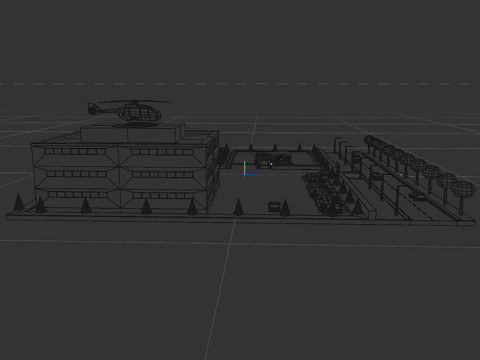 Police station 3D मॉडल