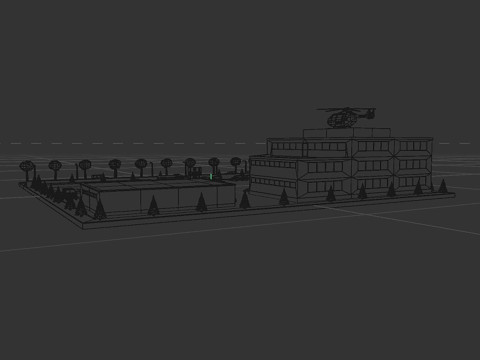 Police station 3D मॉडल