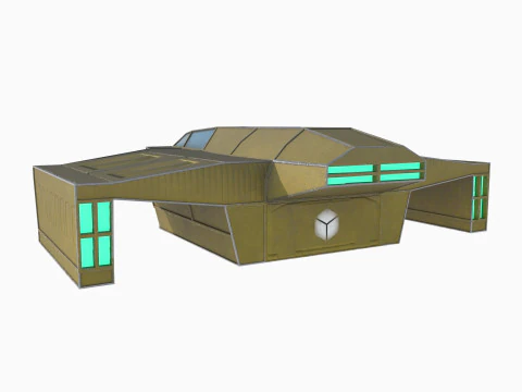 Cargo ship v1 3D Model
