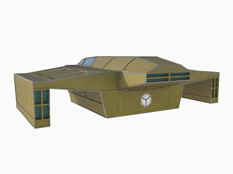 Cargo ship v1 3D Model