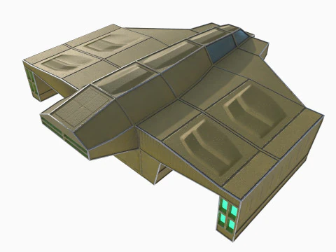 Cargo ship v1 3D Model