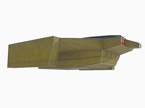 Cargo ship v1 3D Model