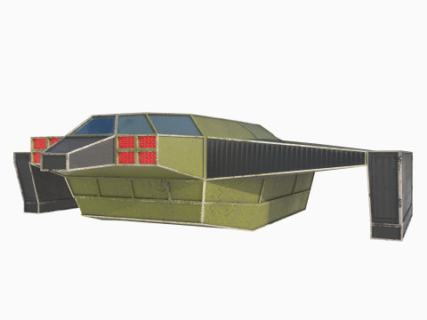 Cargo space ship v2 3D-Modell