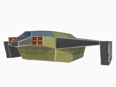 Cargo space ship v2 3D-Modell