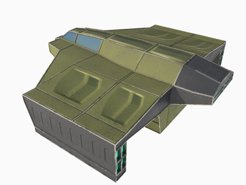 Cargo space ship v2 3D-Modell