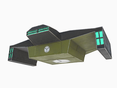 Cargo space ship v2 3D-Modell