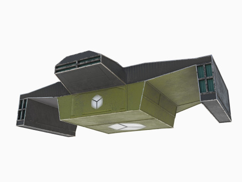 Cargo space ship v2 3D-Modell