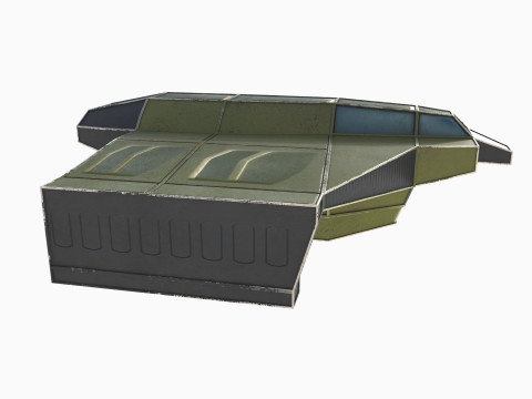 Cargo space ship v2 3D-Modell