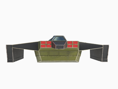 Cargo space ship v2 3D-Modell