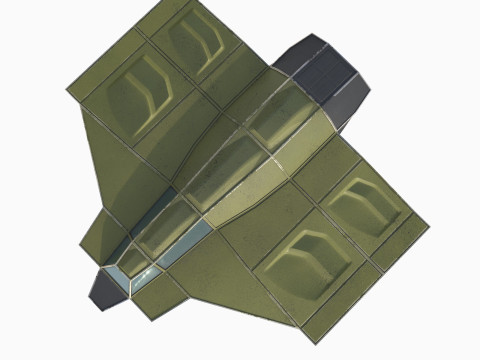 Cargo space ship v2 3D-Modell