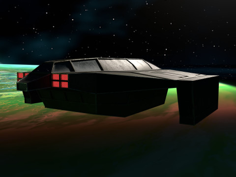 Cargo space ship v2 3D-Modell