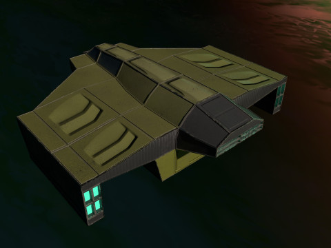 Cargo space ship v2 3D-Modell