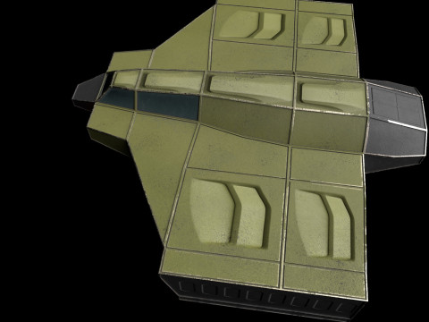 Cargo space ship v2 3D-Modell