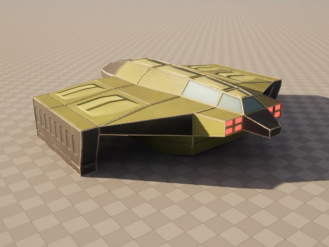 Cargo space ship v2 3D-Modell